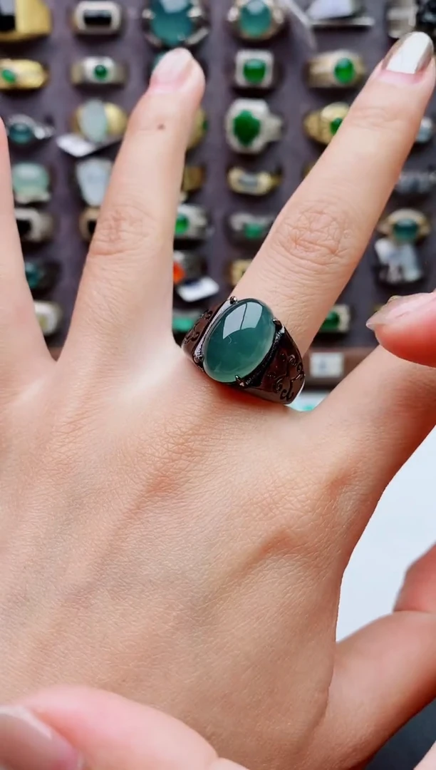 未镶嵌戒指翡翠天然翡翠男戒