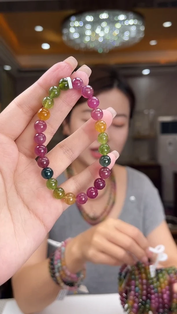 未镶嵌/碧玺手串7mm+单圈多样性发货