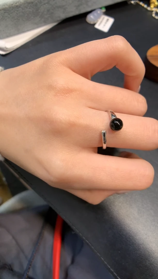 银S925镶嵌戒指翡翠戒指