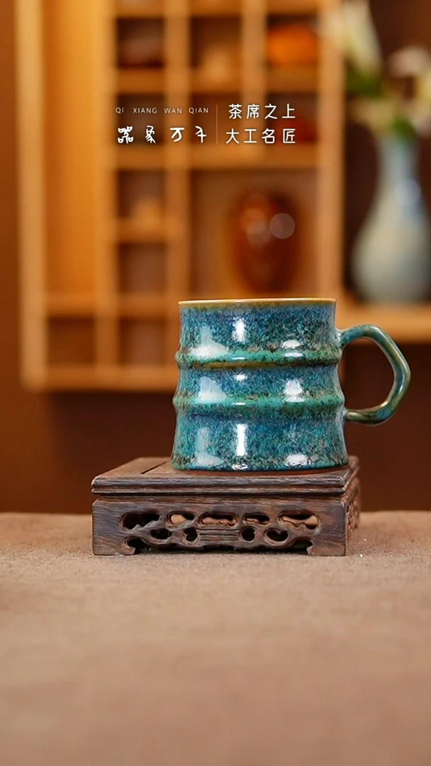 【闪购商品】瓷片钧瓷手作美器 叶B410