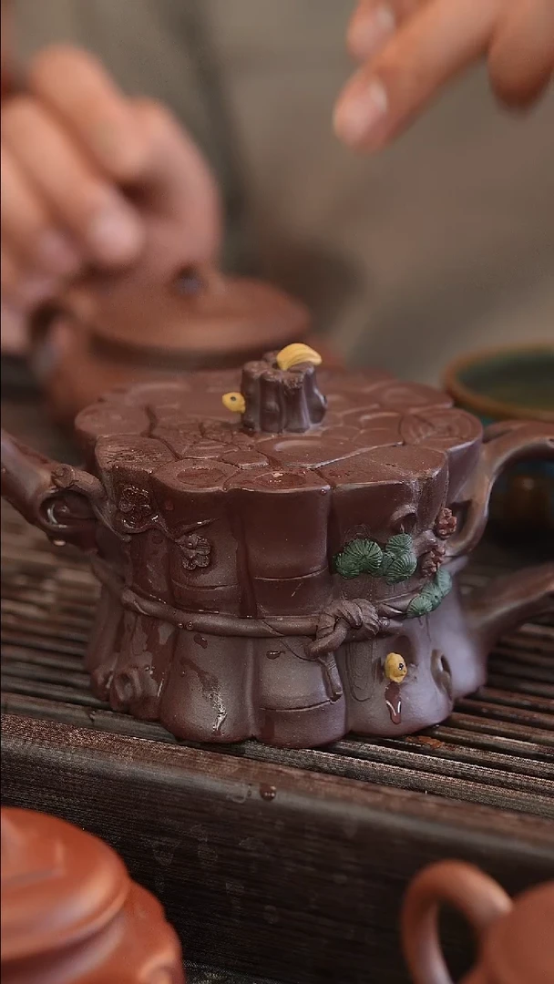 茶壶紫砂原矿手工制作