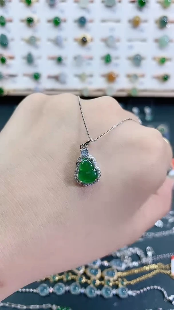 银S925镶嵌戒指翡翠天然翡翠