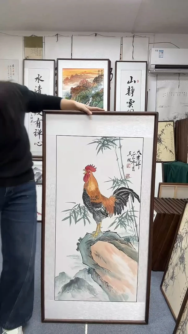 国画尺寸63*1m63实木画框京东包邮手绘