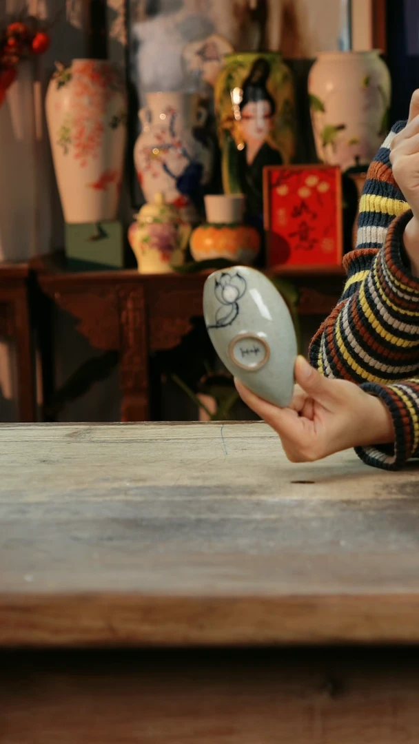 【闪购商品】瓷片景德镇纯手工釉下彩精品花瓶