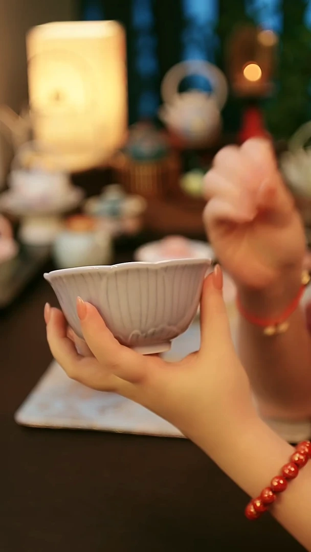 青云茶斋陶瓷茶具丁香紫碗