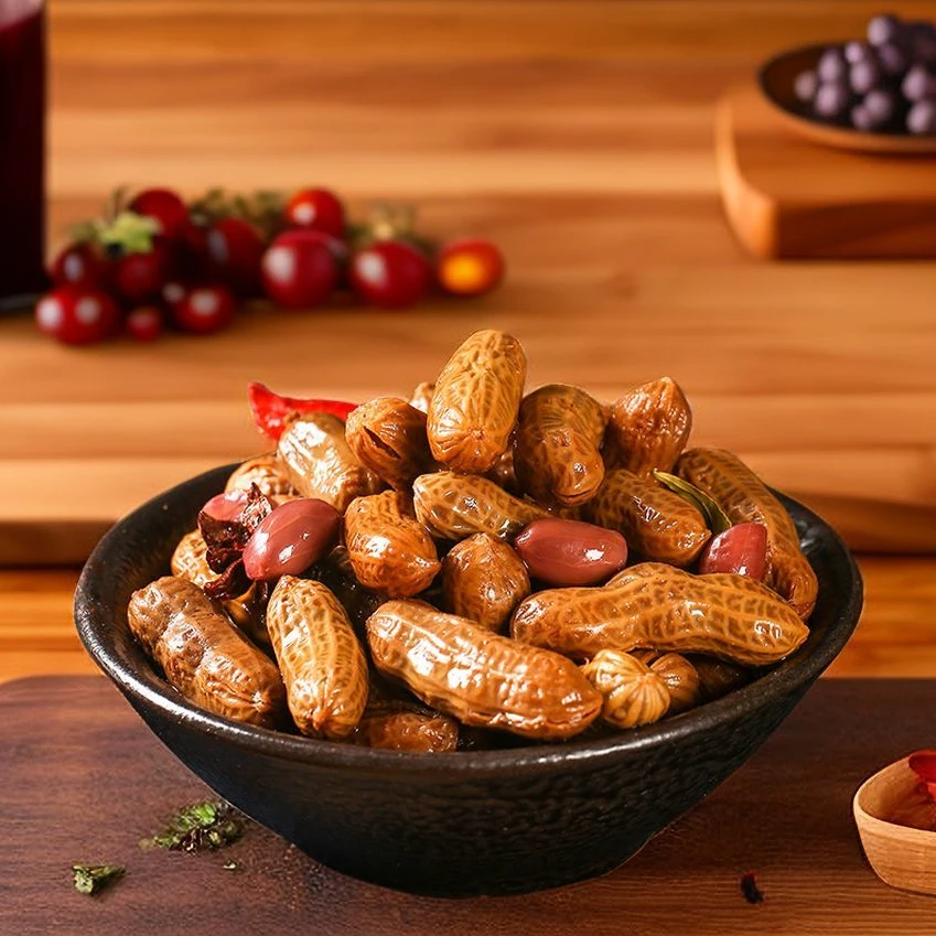 带壳卤味花生黑鸭口味新鲜水煮卤汁零食下酒菜