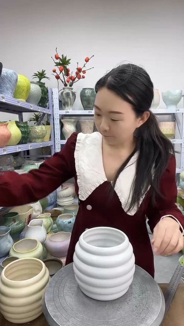 12.3陶瓷花盆直播链接高.  14    口11