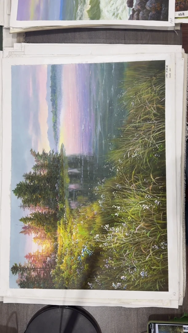 油画【10号】朝鲜原创纯手绘孤品油画丨顺丰包邮