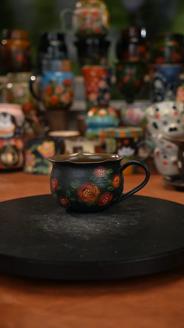 油画手 绘釉下彩