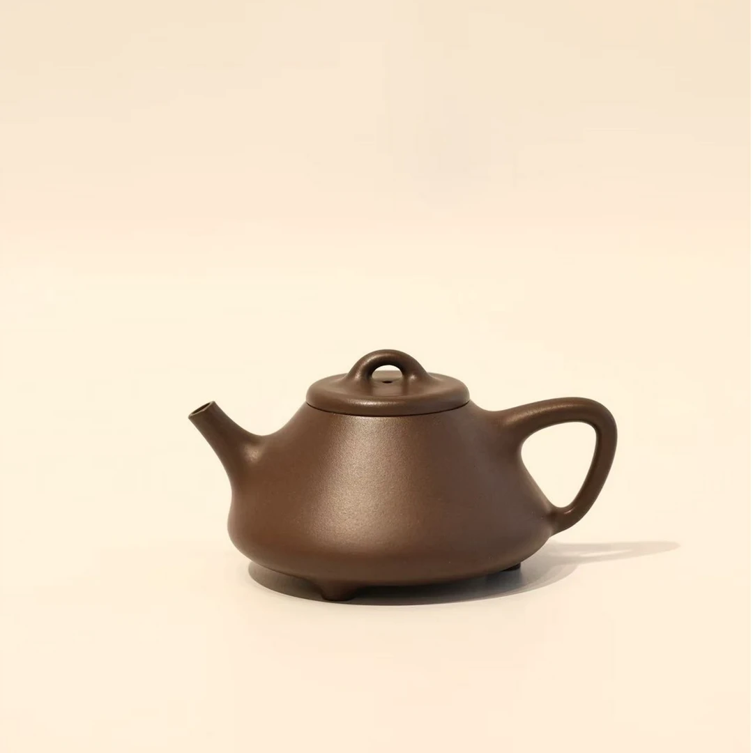 【子冶石瓢】高温老紫泥 光素版本 架子很正 170cc 难得的容量~