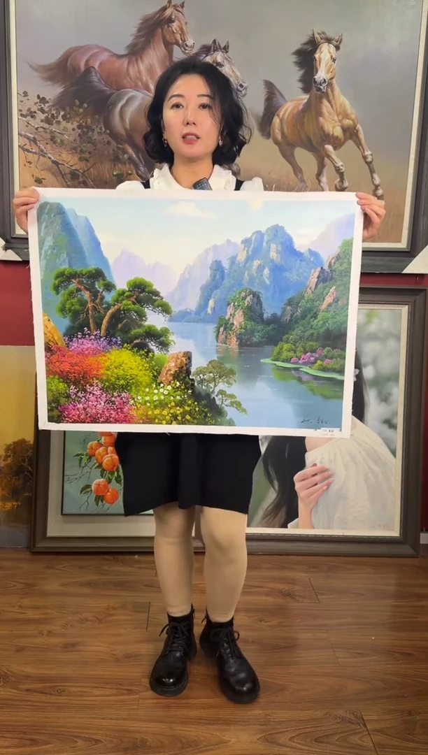 油画【23号】约50*70cm丨朝鲜原创纯手绘孤品油画丨顺丰包邮