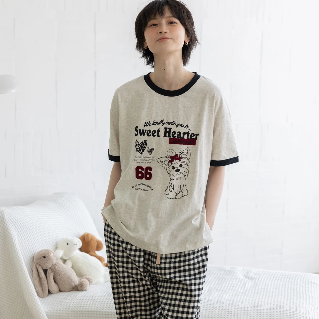 雯妈-首发上新！【雪纳瑞】全棉短袖长裤套装