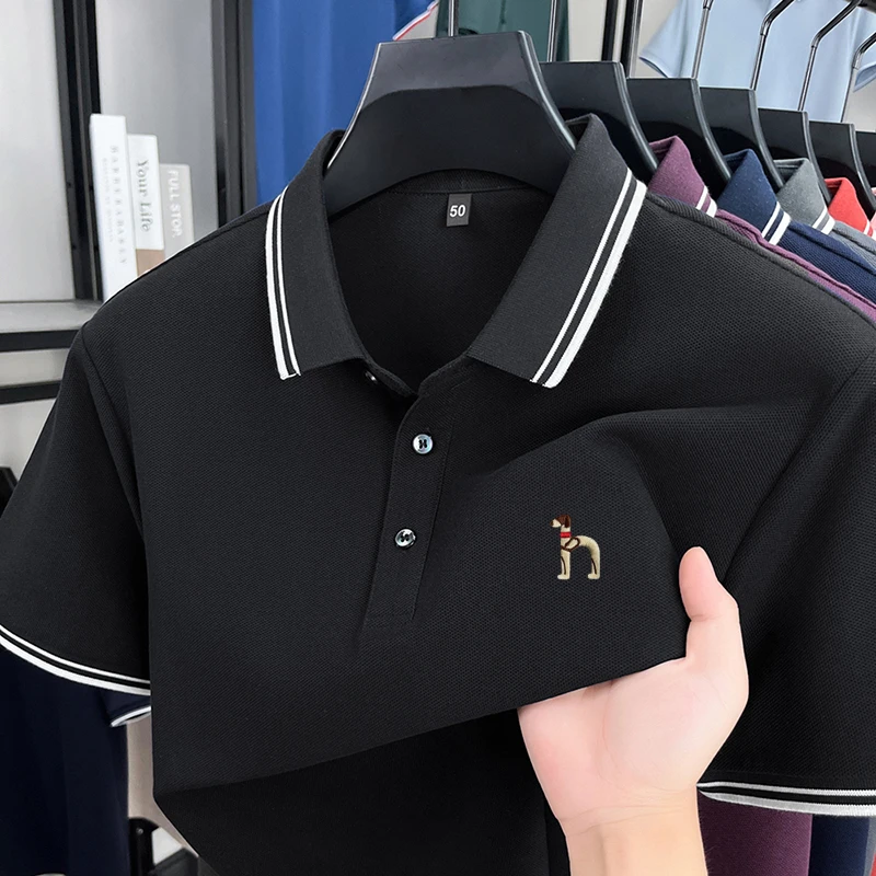 【奥莱专柜正品撤柜】夏季翻领商务纯棉短袖男POLO衫男款男性