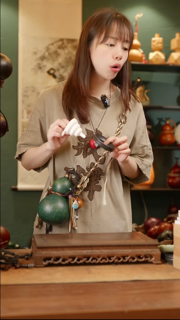 167号精品天然大漆工艺防渗内胆酒葫芦~