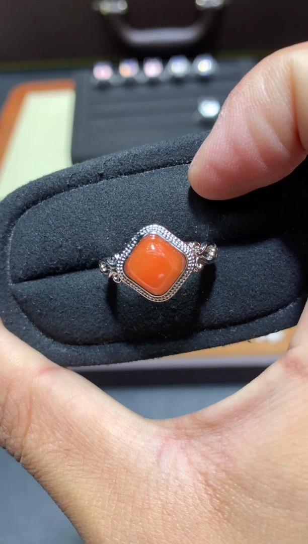 未镶嵌南红玛瑙戒指P85【多样性发其一】