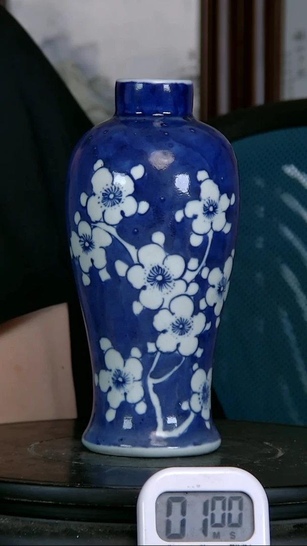 大****）青花精绘花卉图瓶