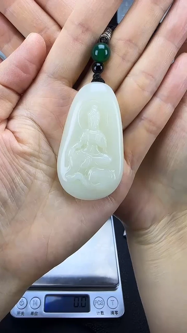 颈饰未镶嵌和田玉观音牌