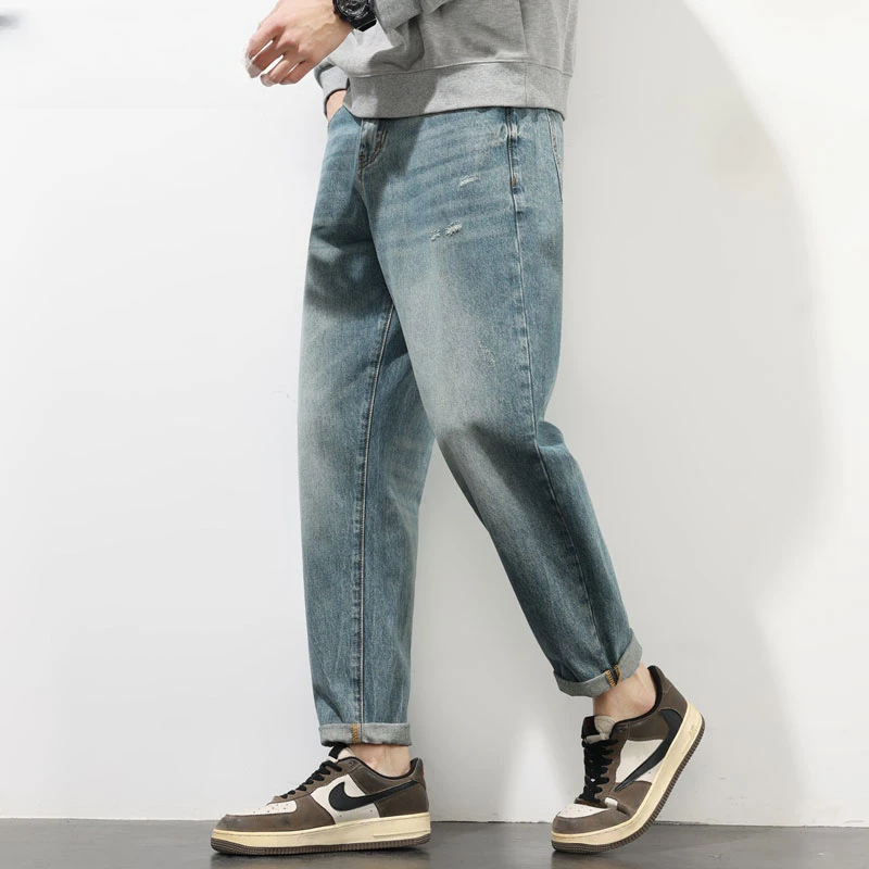 CALTOKROSA秋季牛仔裤男款宽松直筒百搭舒适美式锥形休闲长裤潮牌