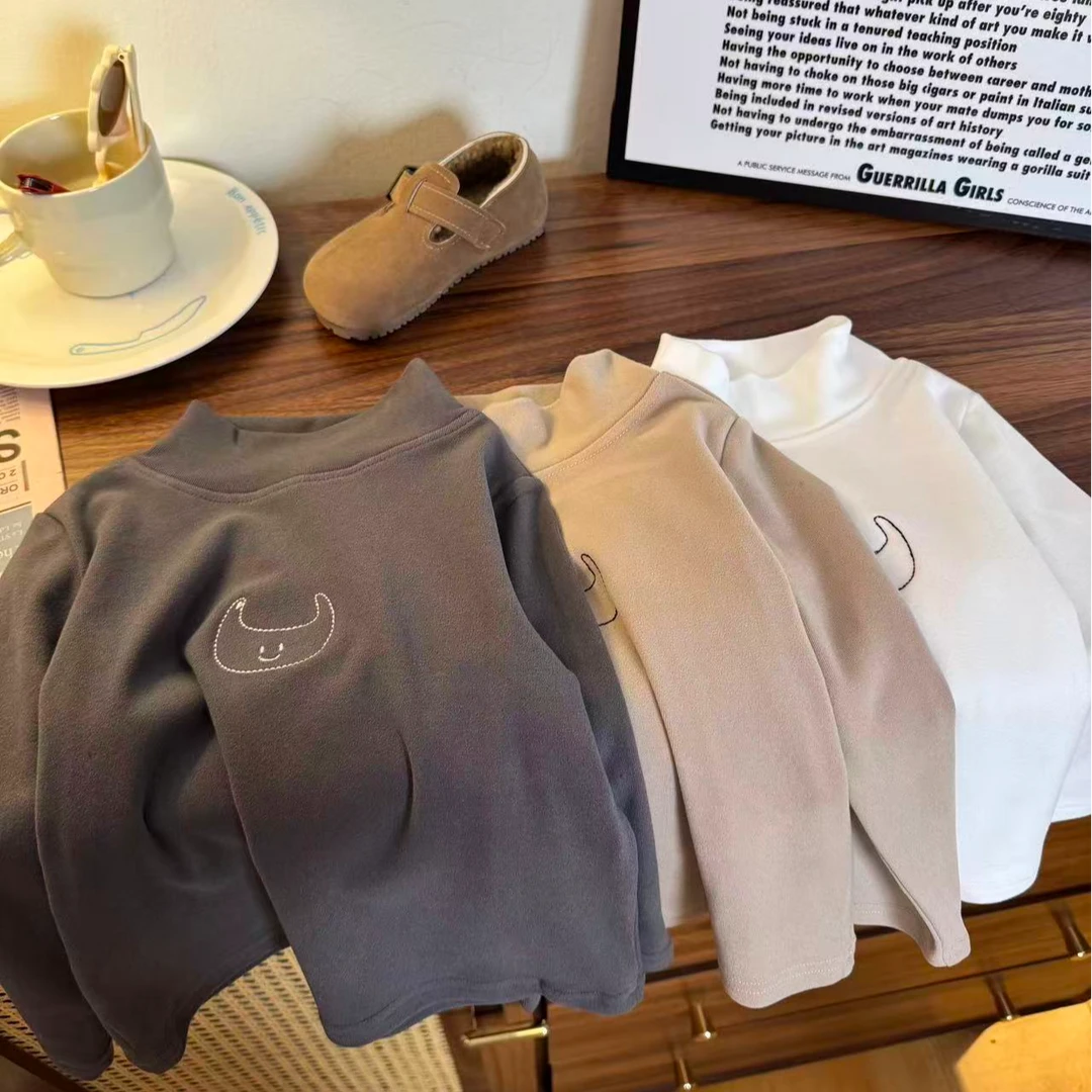 【270克加厚】儿童高领德绒打底秋冬内穿打底秋衣冬季保暖立领上