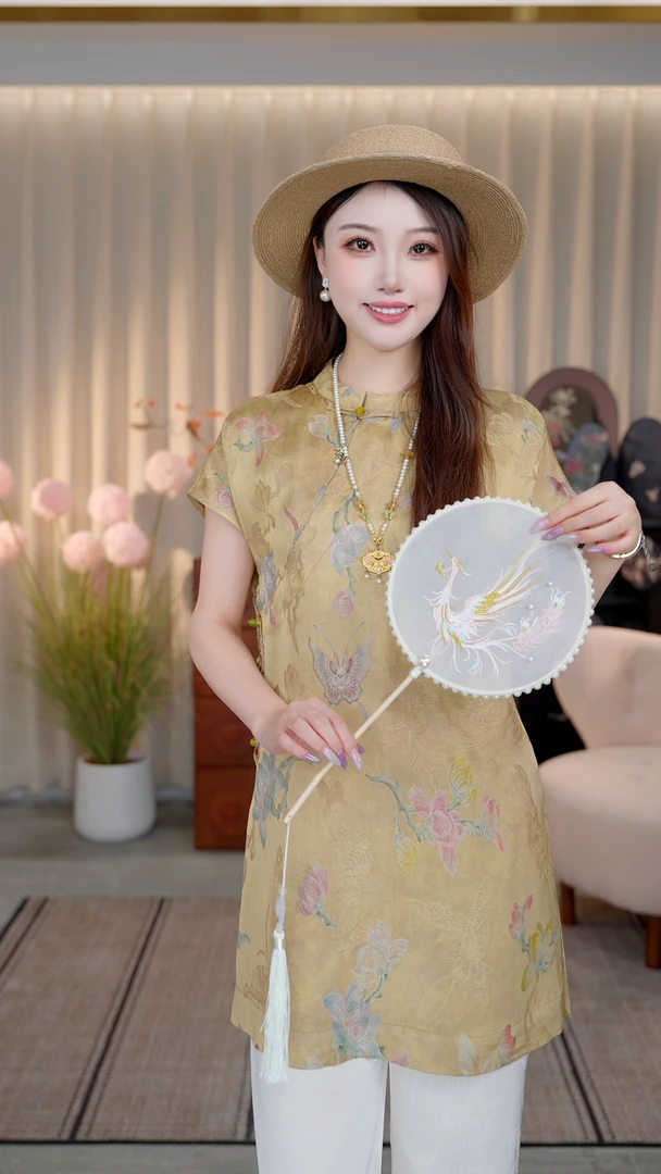 【鎏金昭华蝶】新中式显瘦气质时尚夏季中国风上衣