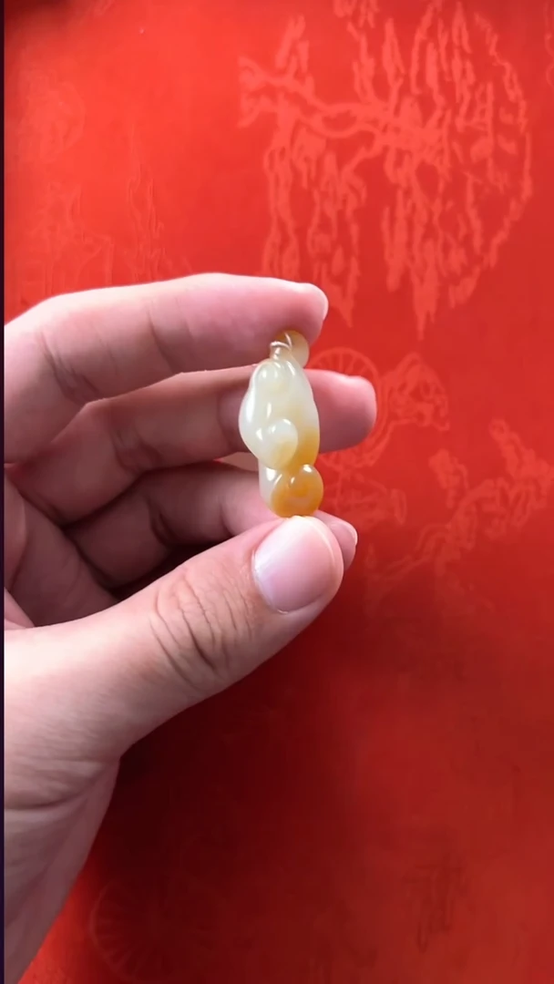 未镶嵌和田玉挂件新疆且末料手工灵芝吊坠