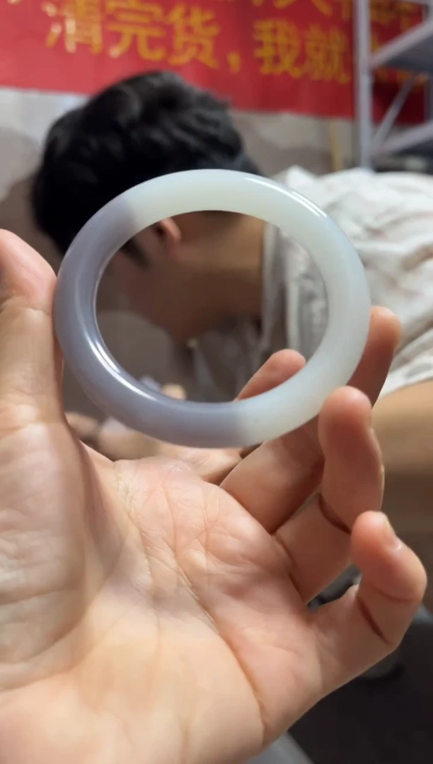 和田玉手镯未镶嵌半山半水55-56