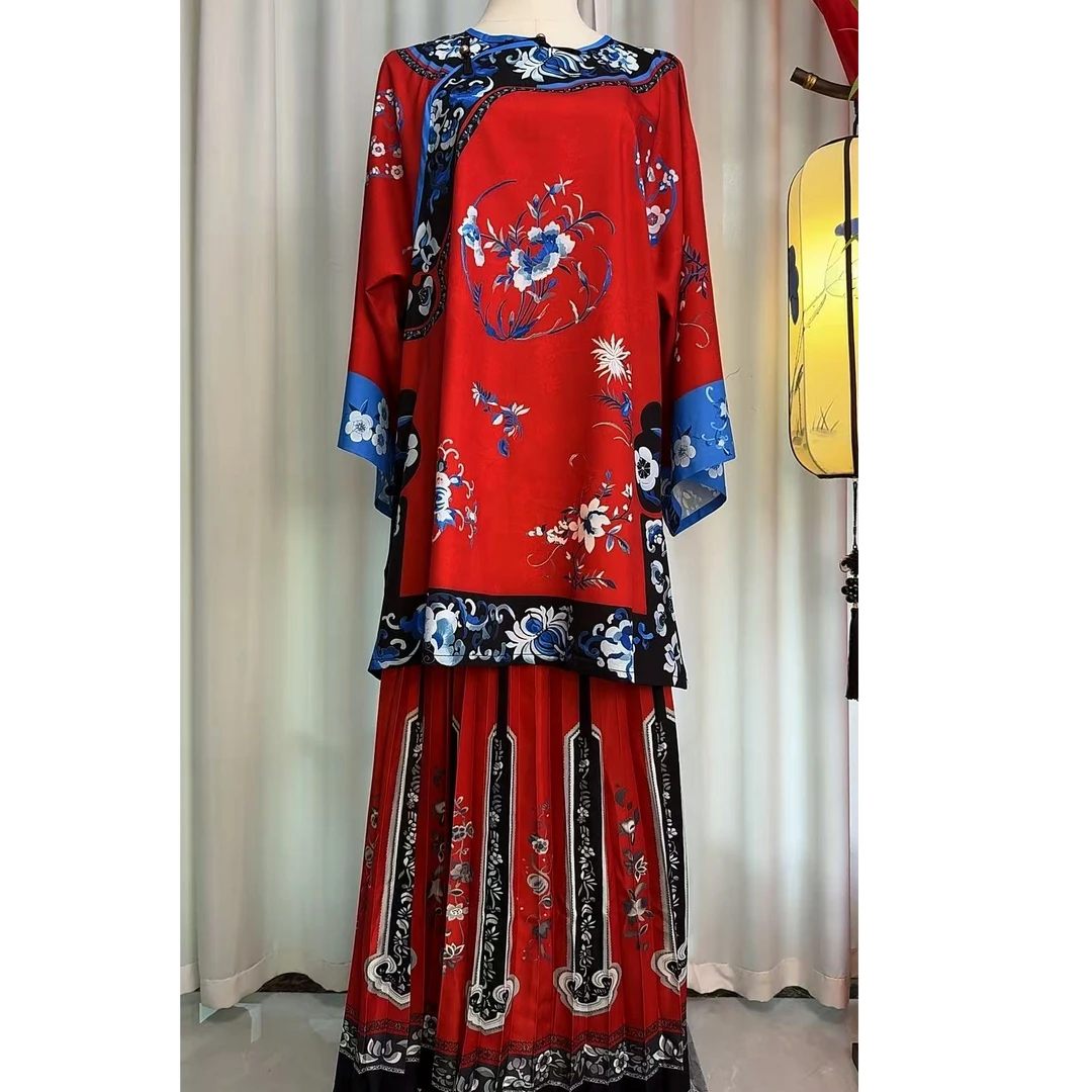 【碧朗福】女士古风格格服套装夏季薄款长裤新中式国风家居服可外穿