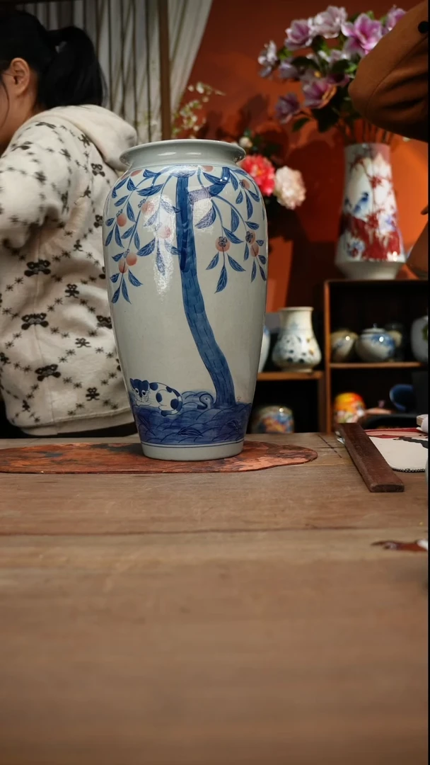 当代高温釉下彩手绘陶瓷餐具