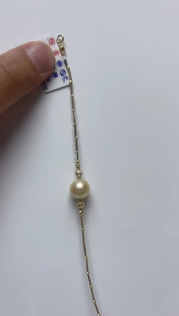 海水珍珠18K金镶嵌手链清货
