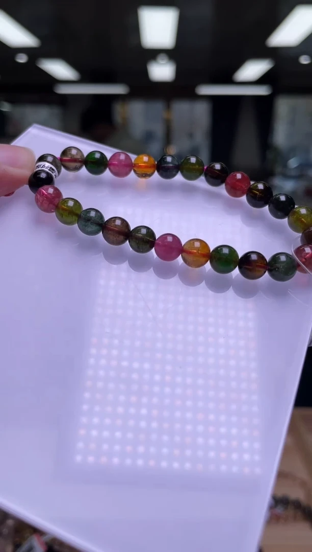 未镶嵌手链碧玺7±/x-413【