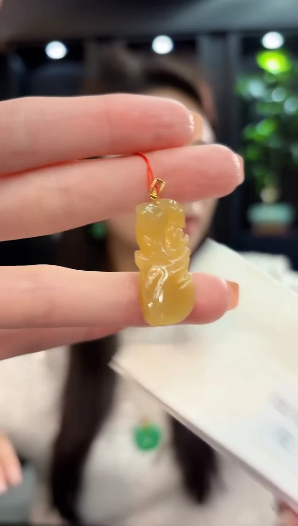 吊坠(不含链)18K金镶嵌翡翠 缅甸A货/支持复检/一件