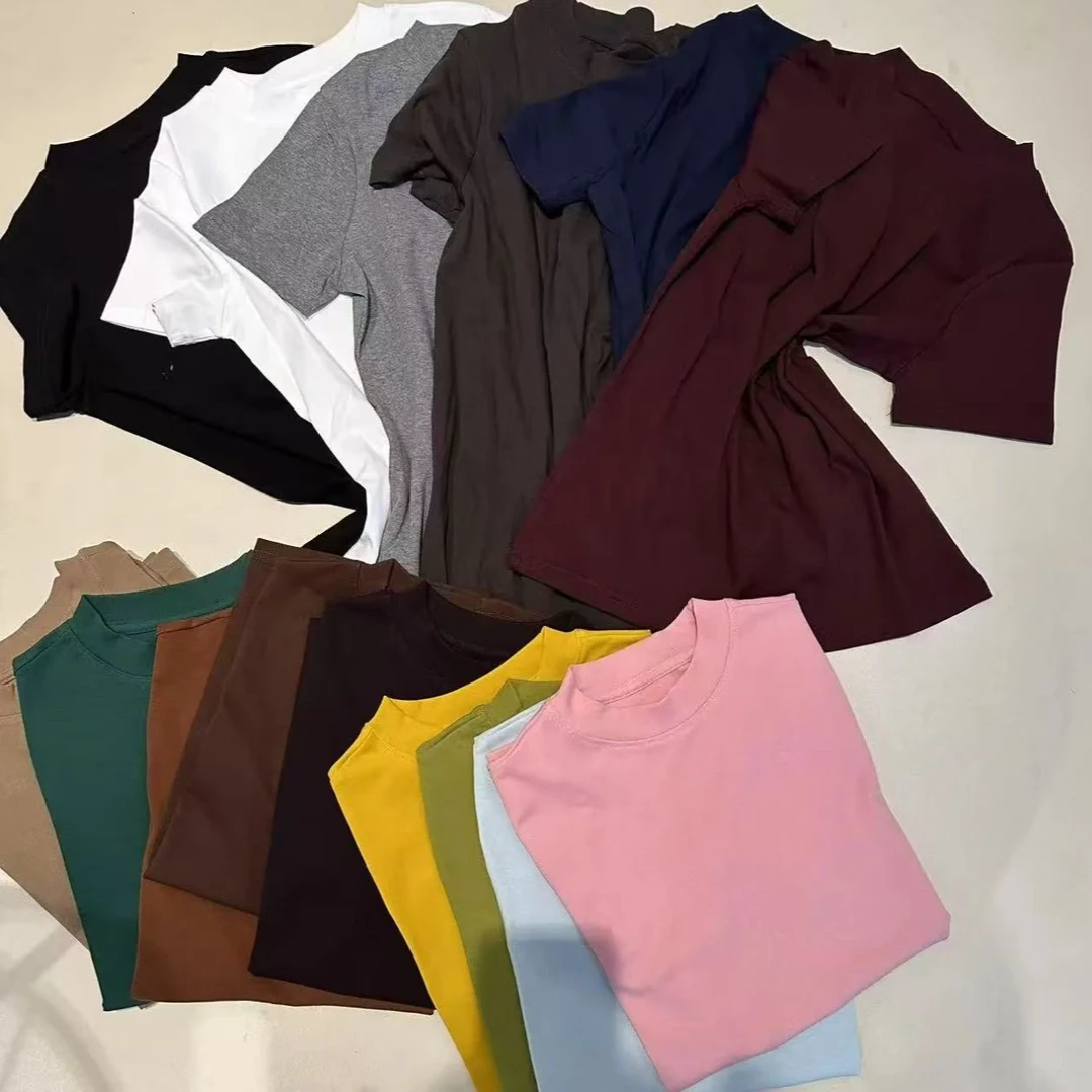 《优麦汇》Y1171早春款圆领设计感时尚百搭短袖显瘦上衣款女