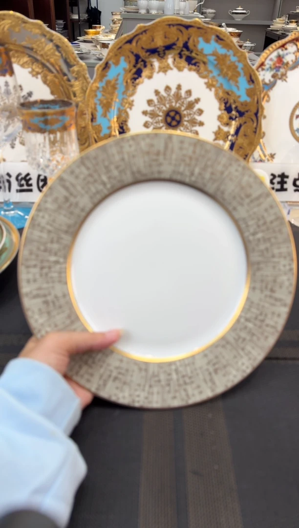 瓷片9英寸平盘 客户标 1个