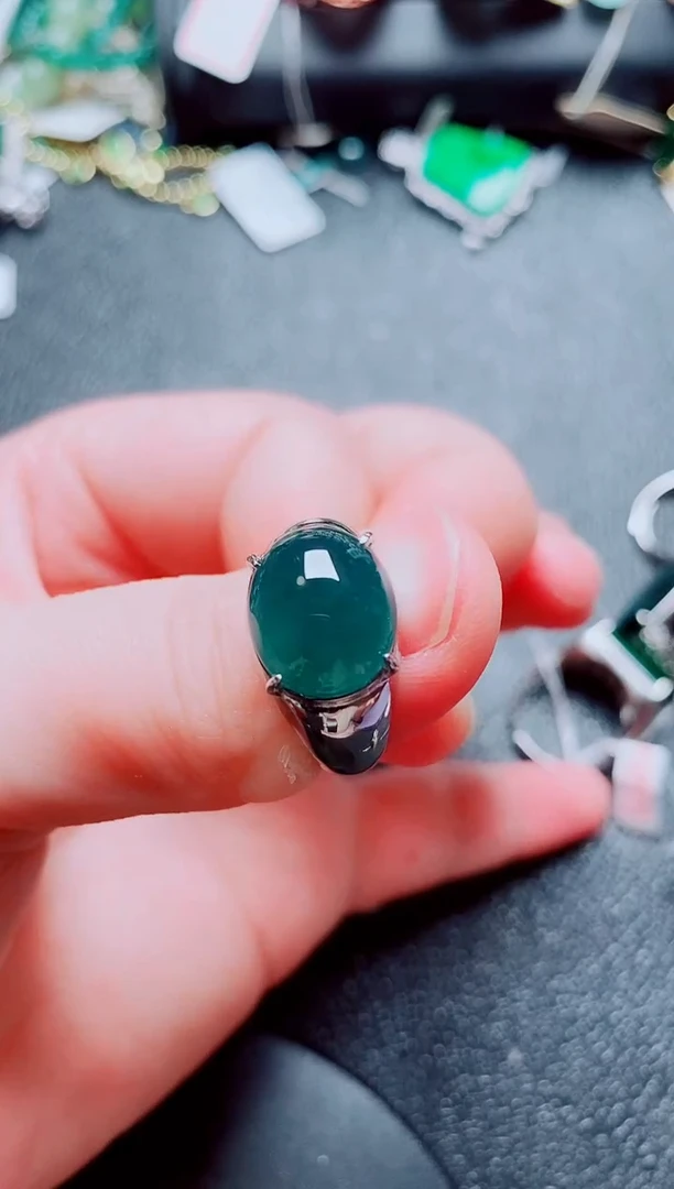银S925镶嵌戒指翡翠1111