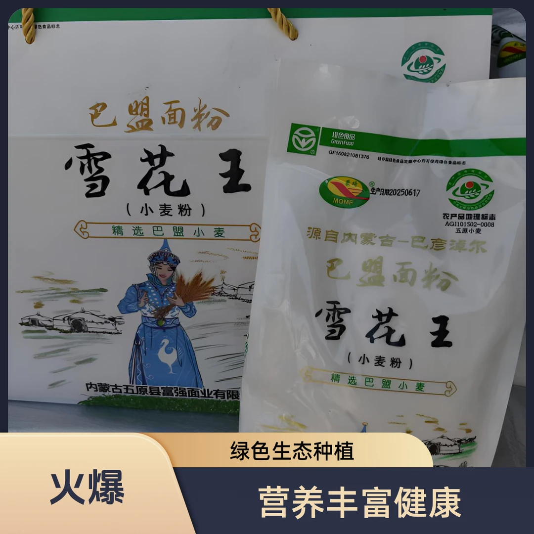 高筋面粉小麦雪花王巴彦淖尔面粉适合家庭面食