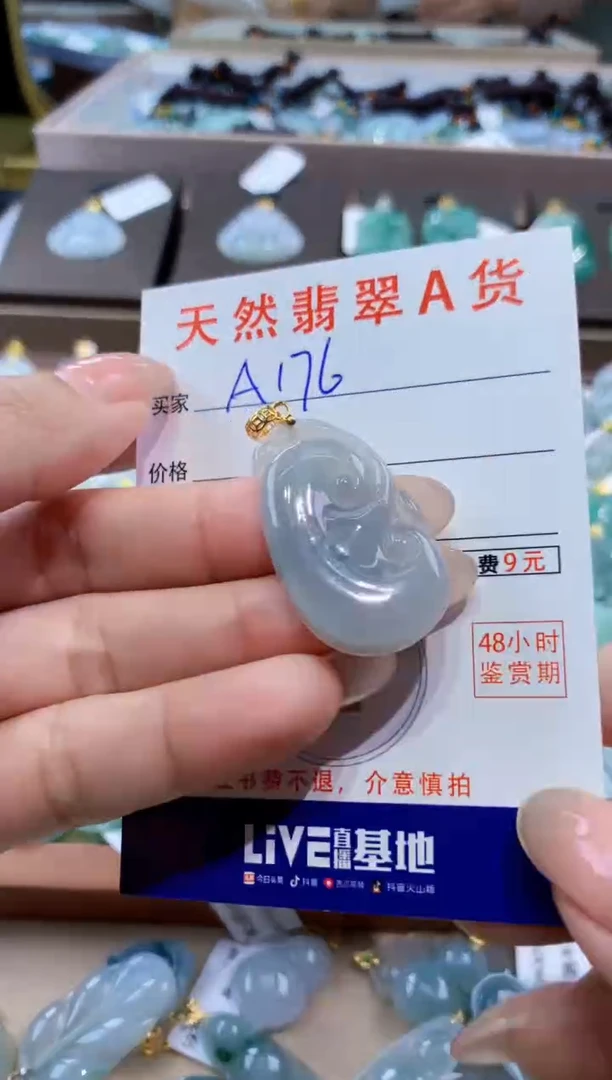 颈饰未镶嵌翡翠天然缅甸翡翠A货挂件
