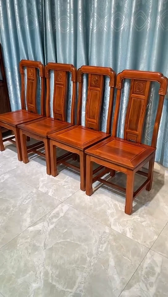 【闪购商品】花梨木类成套家具餐椅4张45*42*45处理