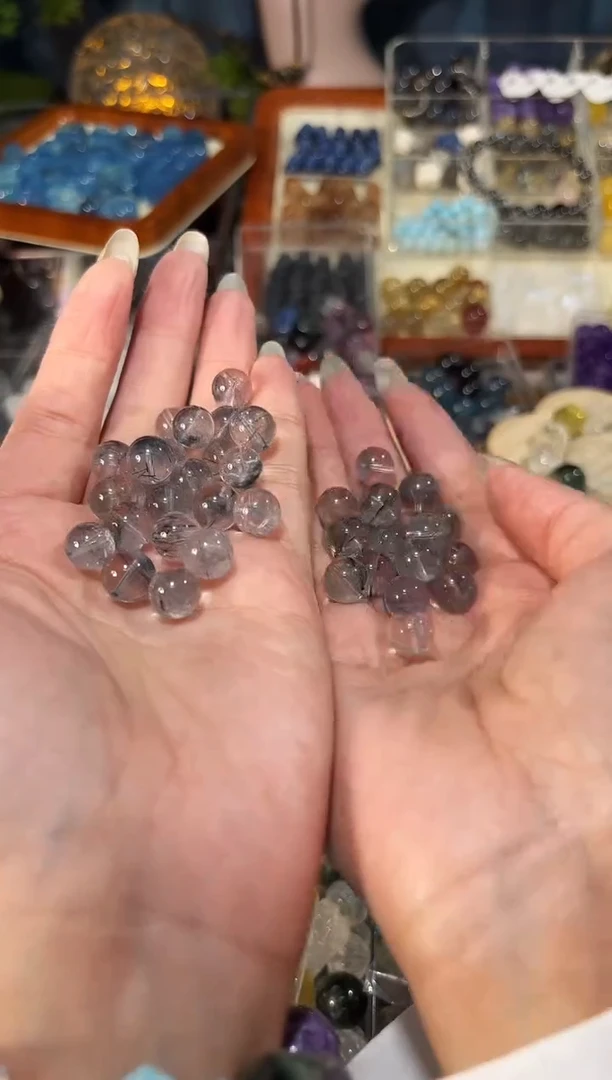 【闪购商品】水晶手链未镶嵌S42蓝发卡10单珠