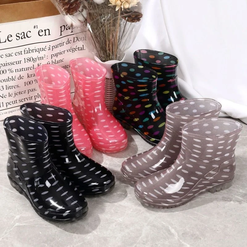 雨靴雨鞋加绒加棉短筒时尚防滑防水鞋耐磨女学生成人胶鞋保暖冬季