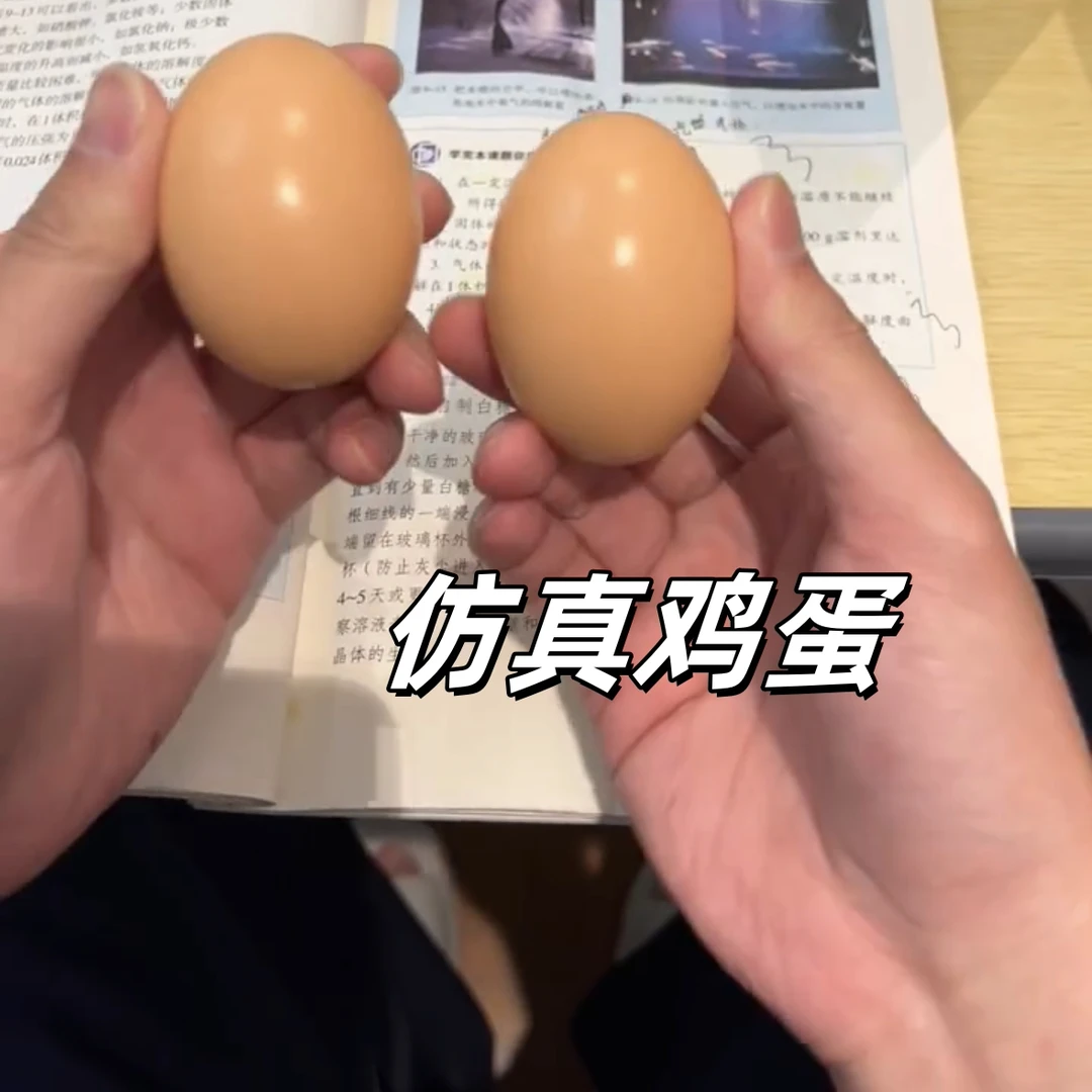 仿真实木鸡蛋敲不碎整蛊恶搞同学模型道具过家家玩具把玩发泄手件