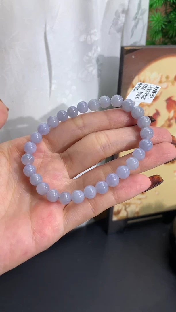 未镶嵌手串翡翠卡6.6-7mm