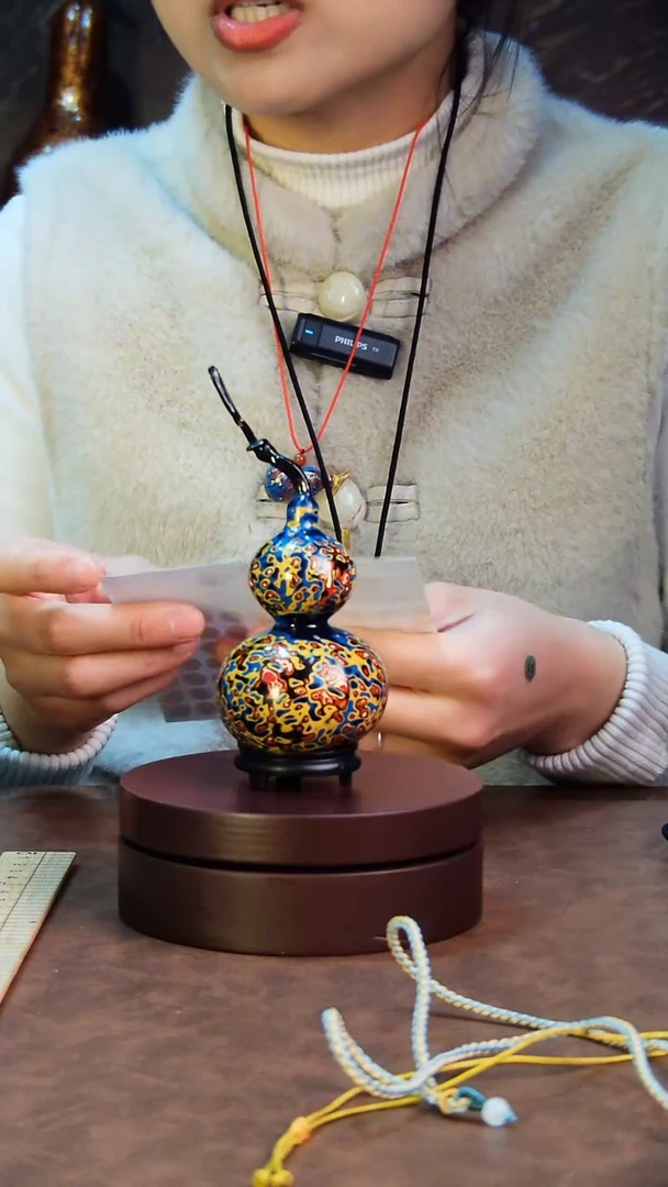 【闪购商品】29直播一物一图大漆酒葫芦送底座送挂绳