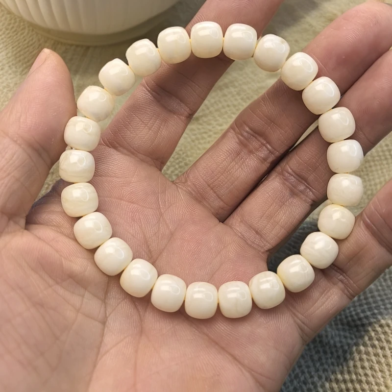 sj1481蜜蜡白花手链（同料瓷白10m老型）