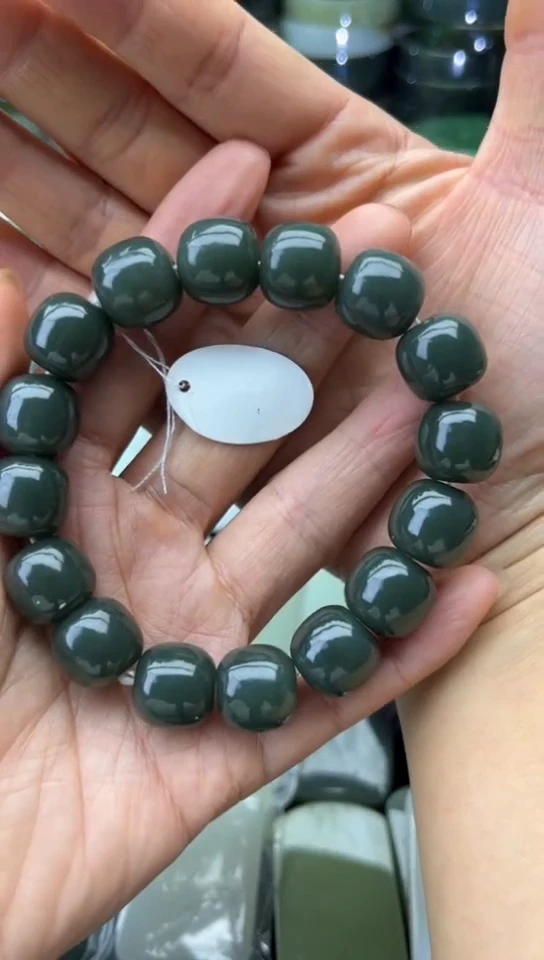 未镶嵌和田玉珠宝半成品手串卡14