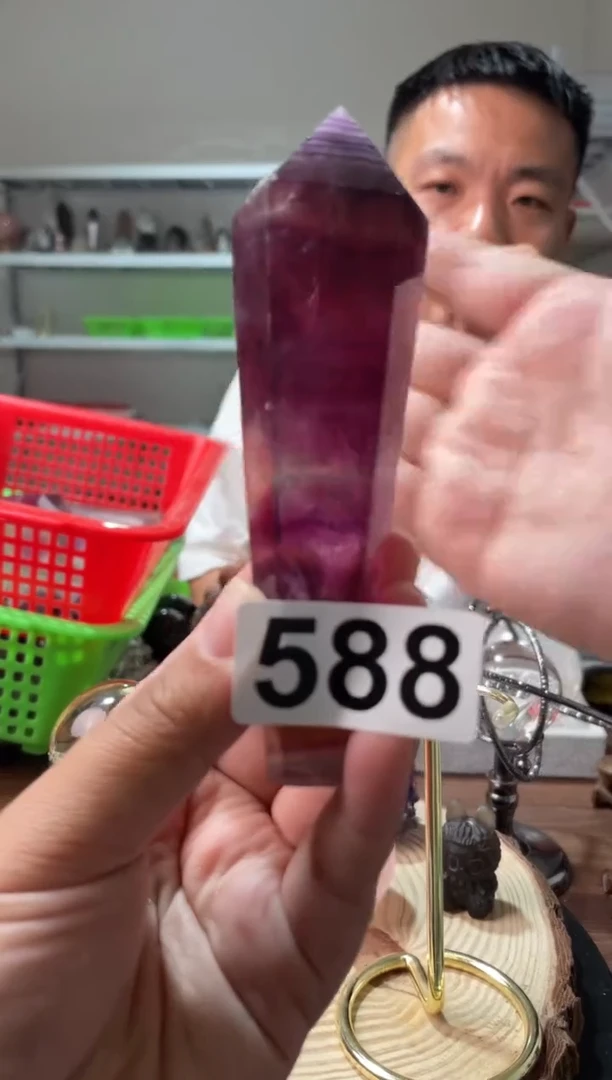 未镶嵌水晶大型摆件（非配饰）萤石权杖588