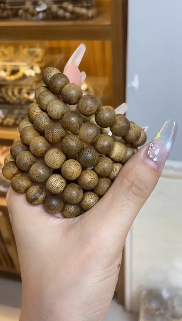 手串沉香文莱圆珠单圈1.1蛇皮纹多样性发其一