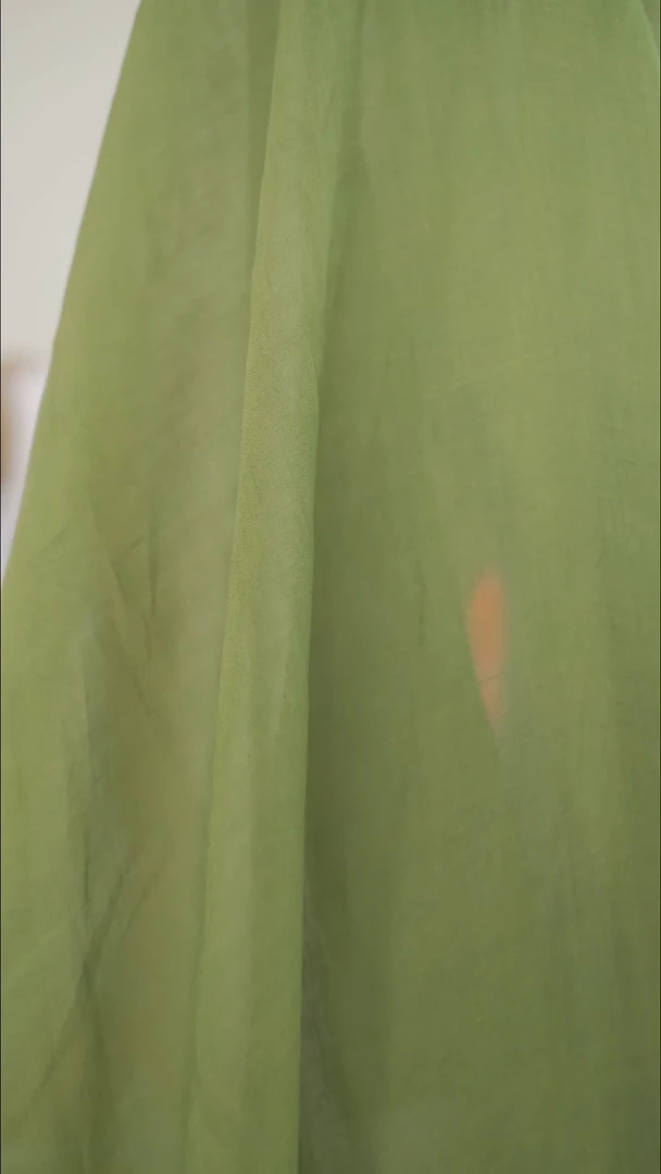 麻2米出口单 100支苎麻面料抹茶绿色纯色纯色服装布料 幅宽140CM