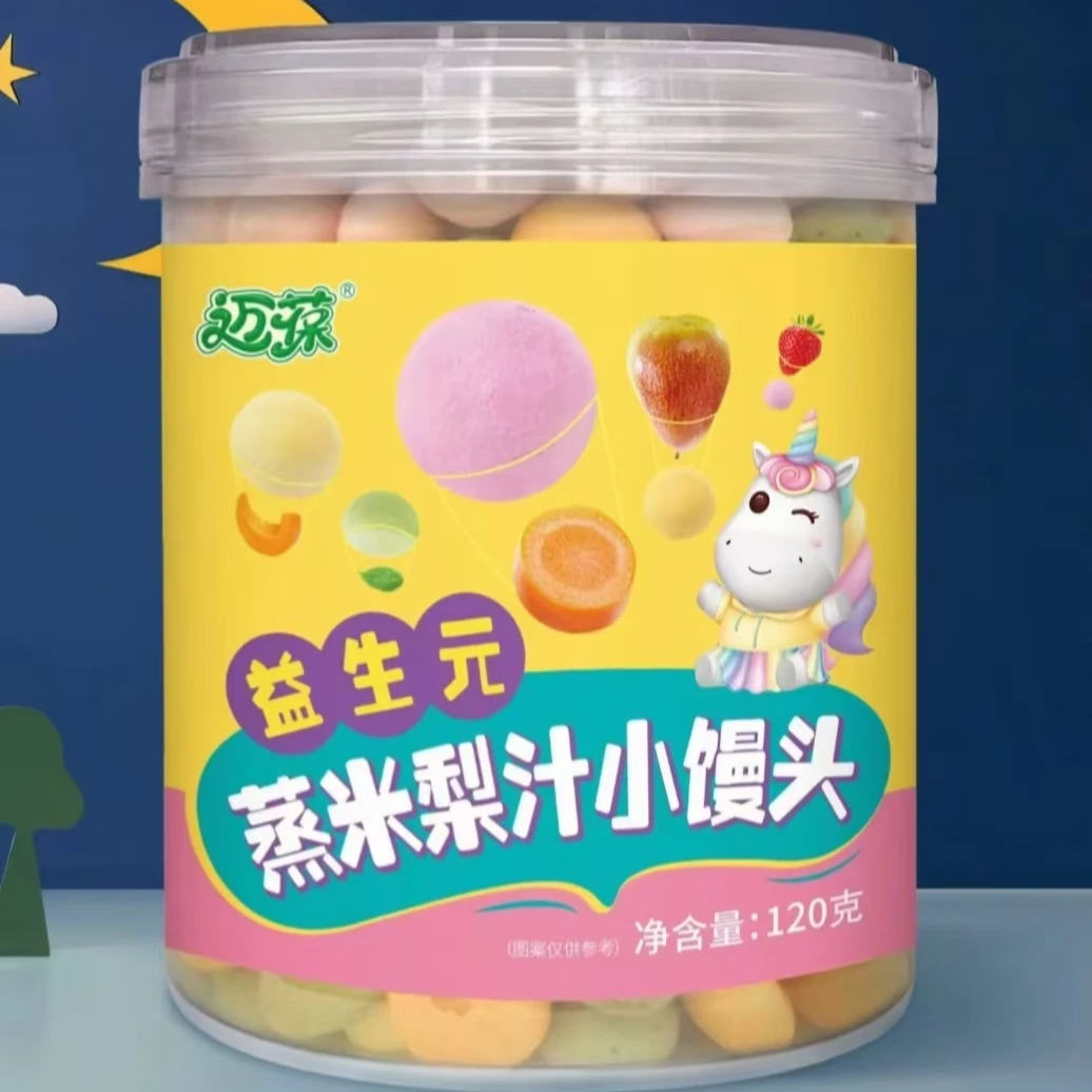 迈葆蒸米梨汁小馒头香醇可口钙铁锌锻炼手指宝宝零食
