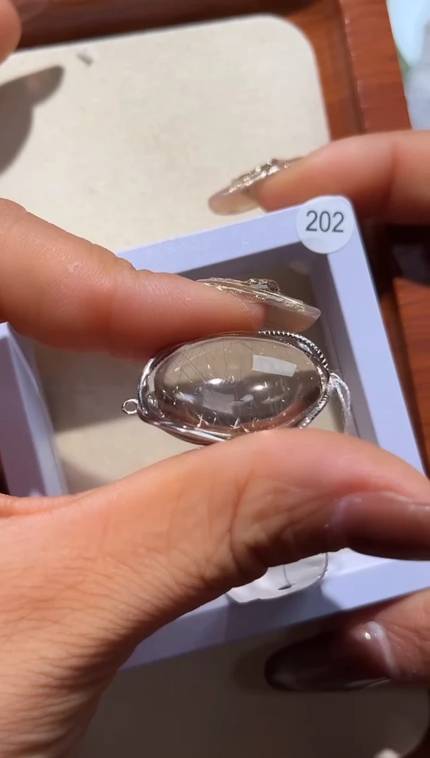 银S925镶嵌戒指水晶9*2定制