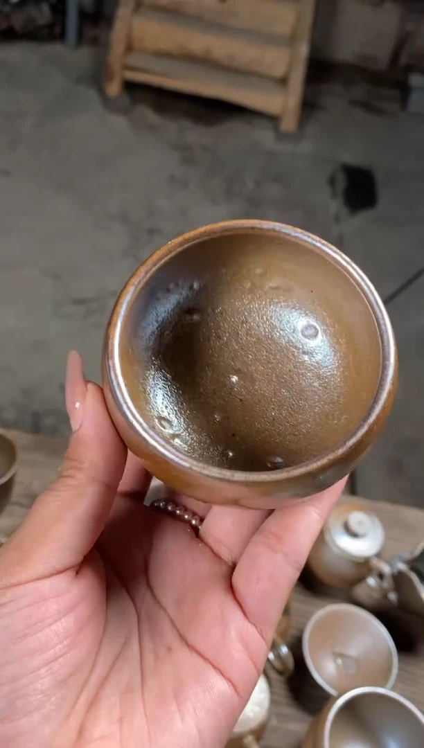 禅寂用****7浪鬼柴烧-不退换瑕疵主人杯